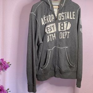 Aeropostale Hoodies with zipper Gray